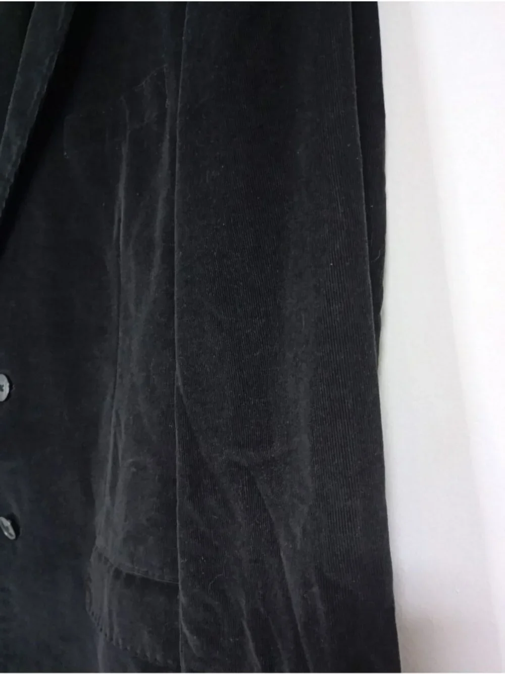 Calvin Klein Black Corduroy Blazer 36R Notch Lapel Fully Lined 100% Cotton Mens